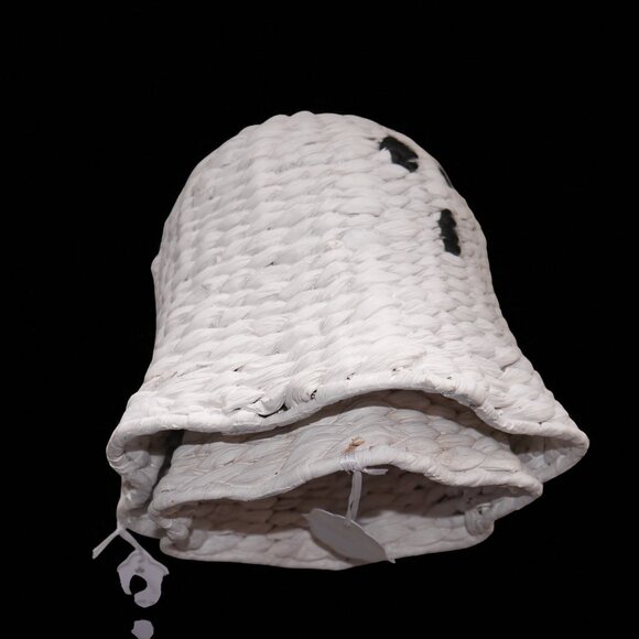 2 White Wicker Nesting Ghosts 11” & 9” Halloween BOO Ghost Set Duo NEW - Picture 4 of 10